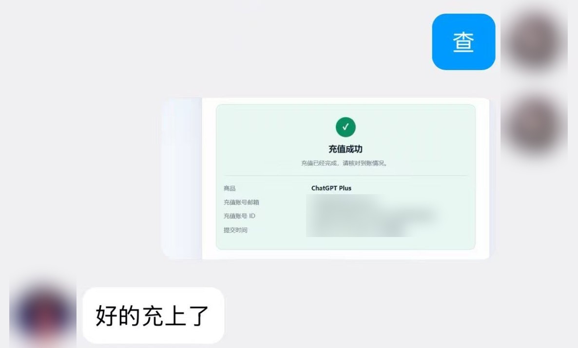 客户聊天截图，已隐去头像和个人信息